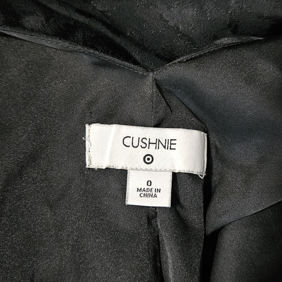 CUSHNIE for Target Black Leopard Print Gathered Asymmetrical Dress - Picture 9 of 10